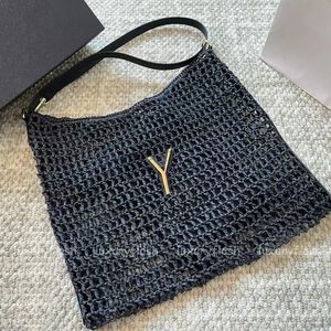 Nuevo Bolso de playa, bolso de mano de paja para verano, bolso de hombro de diseñador para mujer, bolsos tejidos a la moda para mujer