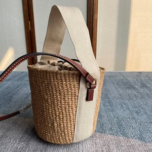 Nieuwe strandtas zomer kleine houtachtige mand luxe ontwerper stro canvas crossbody tas mode dames winkelen casual schoudertas draagtas handtas topkwaliteit 10a