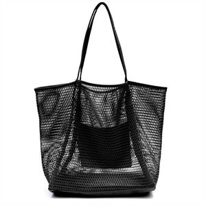 Nieuwe Strand Mesh Tas Enkele Schouder Draagtas voor Mannen en Vrouwen om Winkel Wassen Zwemkleding Wanneer Uitgaan 240312