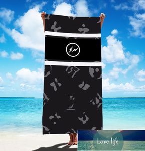 Nouvelle serviette de plage mode lettre imprimée femmes maison serviette de bain en gros microfibre fille longues serviettes de bain cadeau