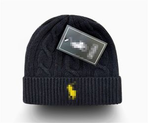 Nieuwe Beanie Designer beanie luxe polo beanie hoed temperament veelzijdige beanie gebreide muts warme letter POLO design hoed 22 kleuren L-4