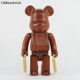 Nouveau bearbrick poire rouge bloc de construction solide ours violent valise et sac 400% 28cm tendance jouet poupée ornements