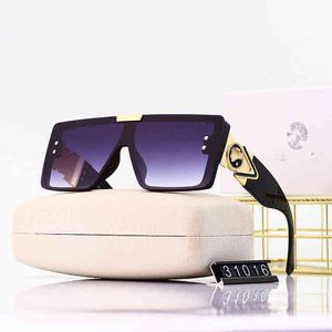 Nieuwe Beauty Head Mens Sunglasses Designer Brand Brands For Women Men Integrated Lens Rivet Men's and Women's Driving Driver Glasses Shades Fashion