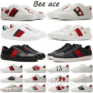Chaussures de course à la mode Ace Bee Hommes Femmes Sneaker Snake Chaussures Baskets en cuir Broderie Tiger Stripes Baskets de sport de marche
