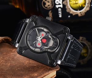 Nieuwe Bell kijkt naar de wereldwijde limited edition roestvrij staalbedrijf Chronograph Ross Luxury Date Fashion Casual Quartz Men's Watch B05
