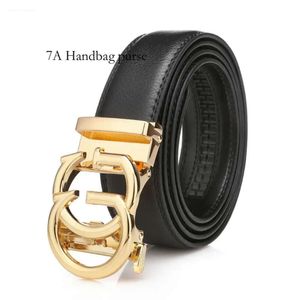 Nouvelle ceinture en cuir hommes avec boîte ceintures 3,5 cm largeur hommes ceintures bronze boucle à cliquet ceinture ceinture de luxe mode hommes boucles d'or ceintures