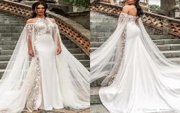 Nouveau Berta manches longues robes De mariée sirène licou bijou cou appliqué robe De mariée robes De mariée robes De Novia robe6770924