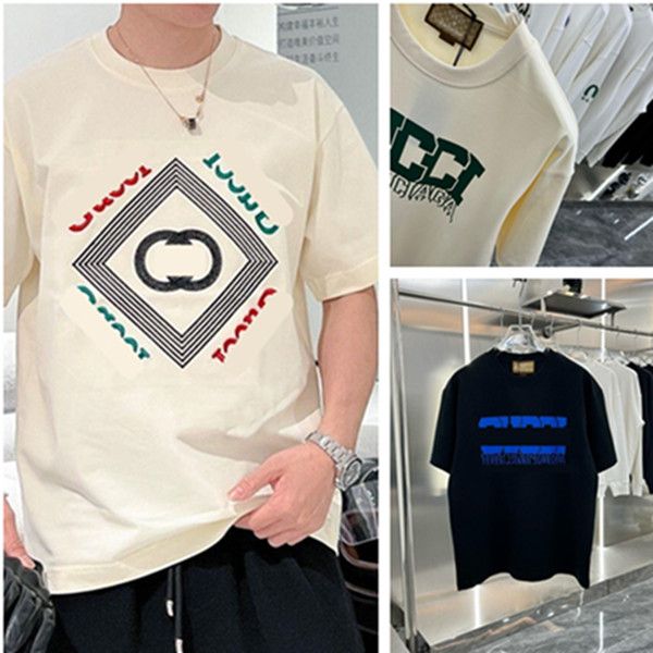 T-shirt de designer pour hommes Casual T-shirt pour hommes Lettres 3D Stéréoscopique imprimé à manches courtes Best-seller de luxe Hip Hop Vêtements Taille S-XXXXL G3