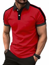Nouveau haut de polo à manches courtes de sport décontracté pour hommes, haut confortable surdimensionné, T-shirt, vêtements pour hommes 03Qk #