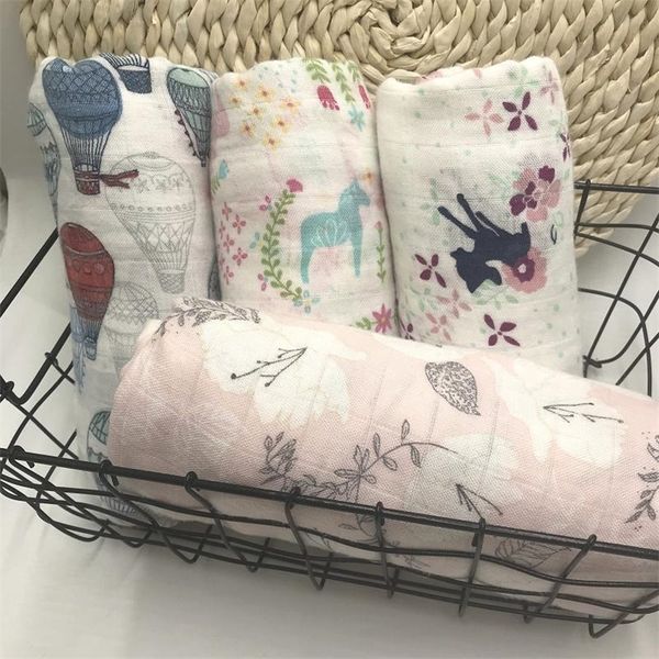 Nuevo mejor 100% fibra de bambú muselina manta de bebé swaddle wrap para recién nacidos mantas bebés toalla de baño ropa de cama muy suave LJ201014