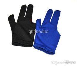 NIEUW BG2 10PCS Zwarte en blauwe kleur Biljarthandschoenen Pool Handschoenen Snookerhandschoenen voor hele vingers Handschoenen Zwart en Blue4254425