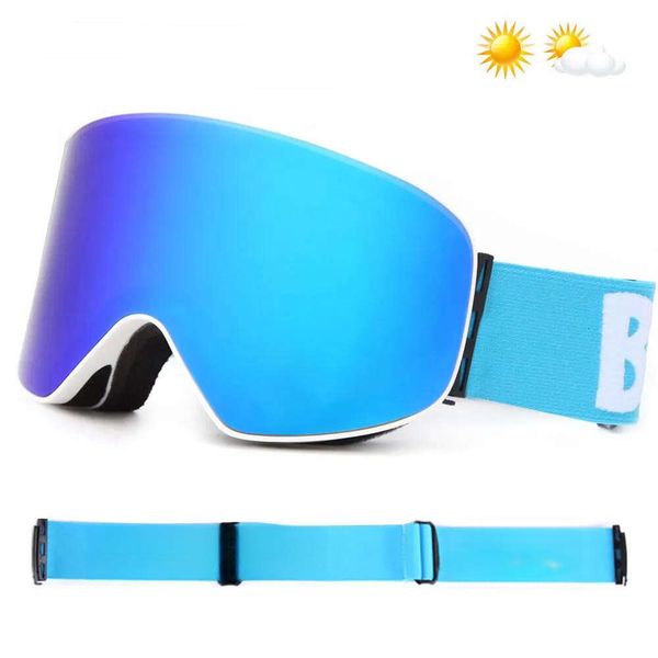 Nouveau grand cadre Uv400 Double couche lentille polarisée Ski antibuée Snowboard lunettes hommes femmes lunettes de Ski lunettes
