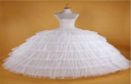 Nouveau gros jupons blancs Super gonflés robe de bal Slip sous-jupe 6 cerceaux longue Crinoline pour mariage adulte robe formelle 53056325594161