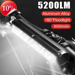 Luz delantera para bicicleta nueva, linterna Led resistente al agua, luz recargable de 5200Lm, carga USB, accesorios para Ciclismo de Carretera MTB