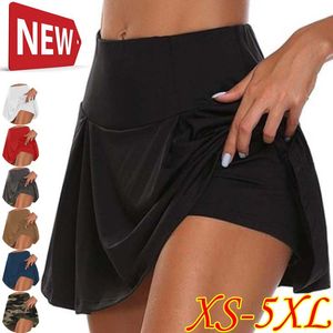 Nieuwe bikini's geheime dames skrits zomer boven de knie dubbellaagse sportshorts jurk sneldrogende yoga sportleggings fitnessshorts