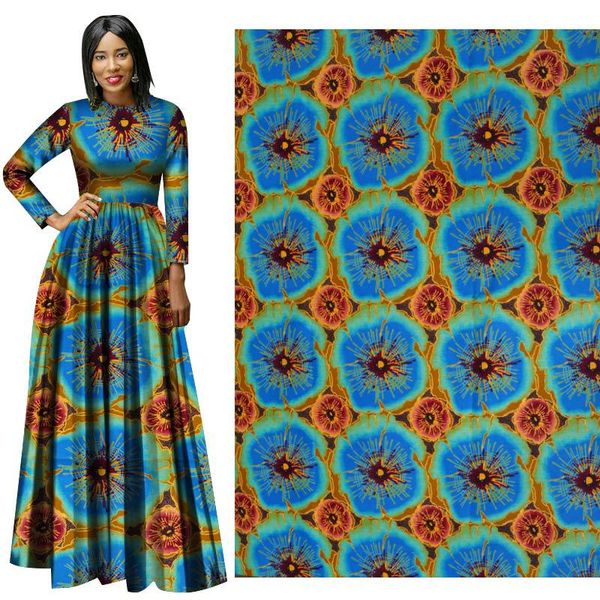 Nouveau Binta Real Wax Print Fabric Coton respirant Ankara Tissu Africain Real Wax Print 6 Yards Coton Tissu