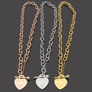 nieuwe verjaardag kerstcadeau zilveren liefde pijl dikke ketting armband set bruiloft verklaring sieraden hart hanger kettingen armband sets 2 in 1 tn-08