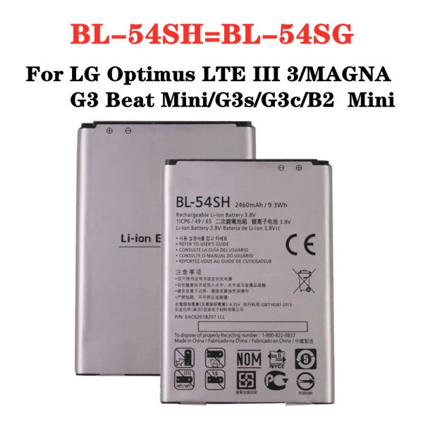 Nuevo BL54SH BL-54SH BL-54SG Batería para LG Magna G3S G3C F7 Optimus LTE III 3 B2 G3 Beat minid728 D729 D722 D22 D415 US780 LG870