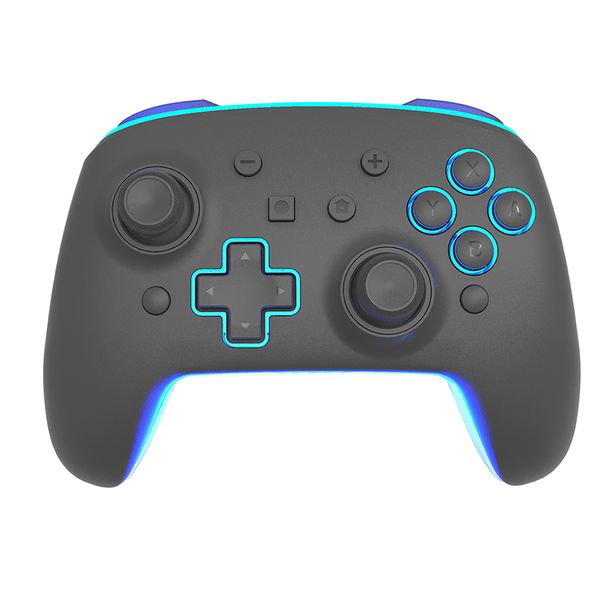 Console de jeu, nouveau commutateur d'apparence noire, contrôleur de jeu multi-plateforme Bluetooth sans fil, programmation macro somatosensorielle à double vibration à six axes, jeu PS4