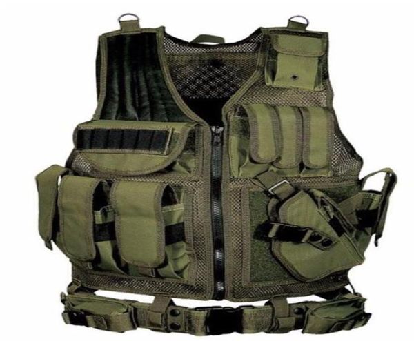 New Black Ejército CS Vest táctico Pintball Protectivo de entrenamiento al aire libre Combate Camuflage Molle Tactical Vest 3 Colors73338069
