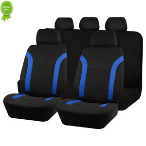 Nuevas fundas para asientos de coche de poliéster y tela de malla de aire, tamaño Universal, accesorios interiores para la mayoría de los coches, Suv, camionetas, furgonetas, color negro y azul