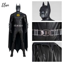 Nieuwe Zwarte Bruce Bat Cosplay Kostuum Film Flash Bat Cosplay Pak Keaton Bat Kostuum Pak en Cape Masker Man Halloween Masqueradecosplay