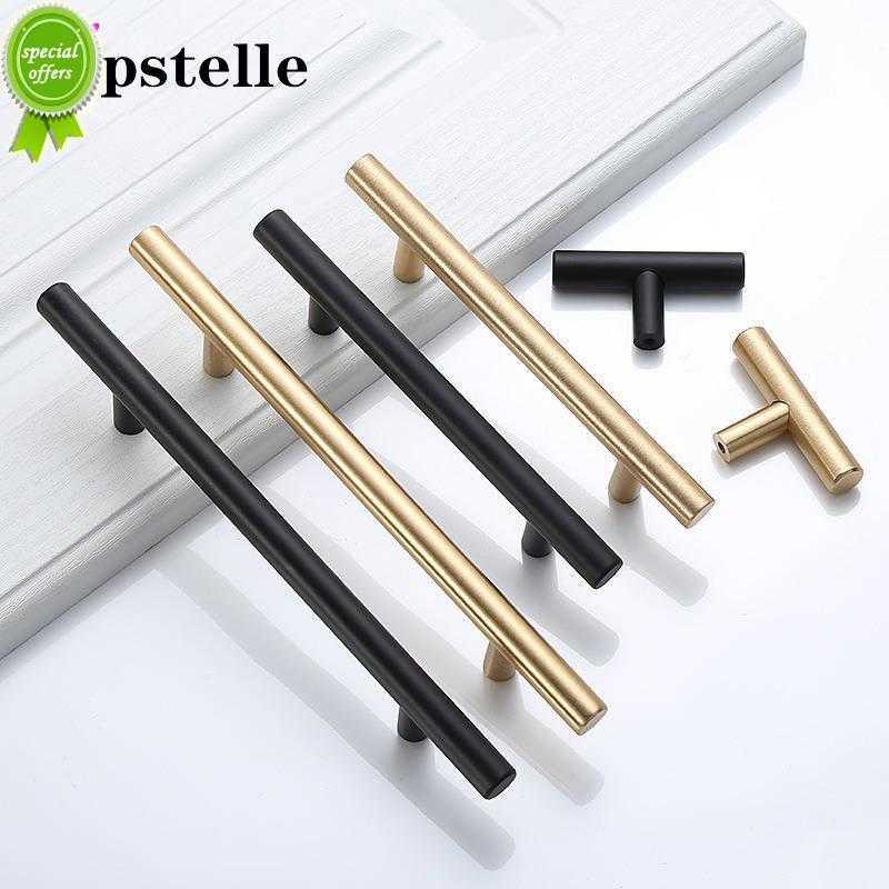 New Black Golden Cupboard Brushed Stainless Steel Kitchen Cabinet Door Knob Furniture Drawer Pull Hardware Pulls Bar Handle