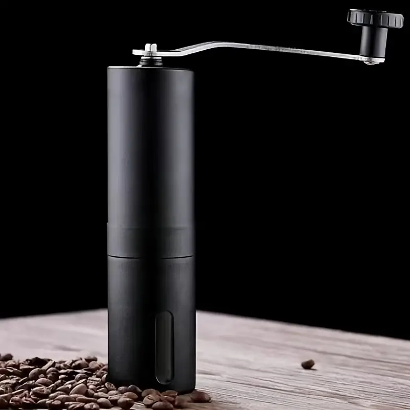  Yeni Siyah Elle Çalışan Kahve Makinesi Almanca Paslanmaz Çelik Manuel Kahve Fasulyesi Öğütücü Ev Elle Çalışan Anlık Fasulye Taşınabilir Taşınabilir Mini