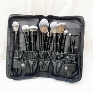 Ensemble de pinceaux de maquillage noirs, 11 pièces, poils synthétiques doux, beauté du visage, des yeux, fond de teint, poudre, fard à paupières, ombre à paupières, forme plus brillante, outils de mélange de cosmétiques