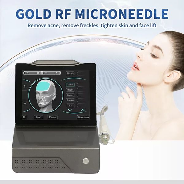 Micro-aiguille RF en métal noir pour rajeunissement de la peau, pour éliminer les cicatrices, les fosses d'acné et les vergetures, machine à radiofréquence