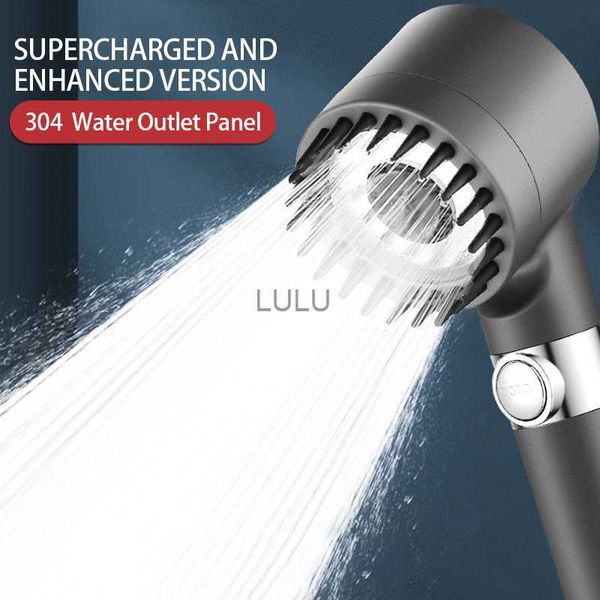 Nuevo cabezal de ducha negro, lluvia, alta presión, 3 modos, soporte de filtro de refuerzo ajustable con manguera para juegos de accesorios de baño HKD230825 HKD230825