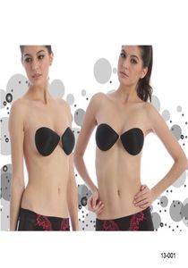 Nouveau noir sans bretelles dos nu Invisible auto-adhésif Silicone soutien-gorge coussinet 4 tasse sous-vêtements 2834824