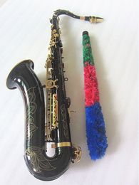 Nieuwe zwarte tenorsaxofoon T-902 muziekinstrument Bb hoge kwaliteit sax messing body sax met kofferaccessoire