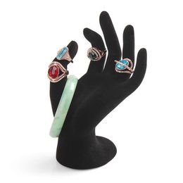 Nieuwe Zwart Fluwelen Sieraden Ring Armband Ketting Opknoping Hand Display Houder Stand Show Rack Hars Whole242O