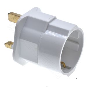 Nieuw zwart wit oppervlak Duitsland/ Frankrijk/ Rusland tot UK 3-pin met 13A 250V gesmolten plug reisadapter Socket UK Type plug XD-501-E