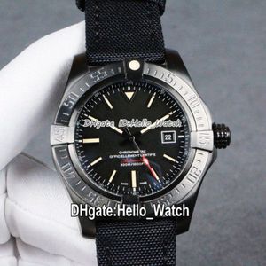 Nieuwe Blackbird V1731010 BD12 105W M20BA 1 Japan Miyota automatisch herenhorloge zwarte wijzerplaat PVD zwarte stalen kast nylon leer HWBE Hell209d