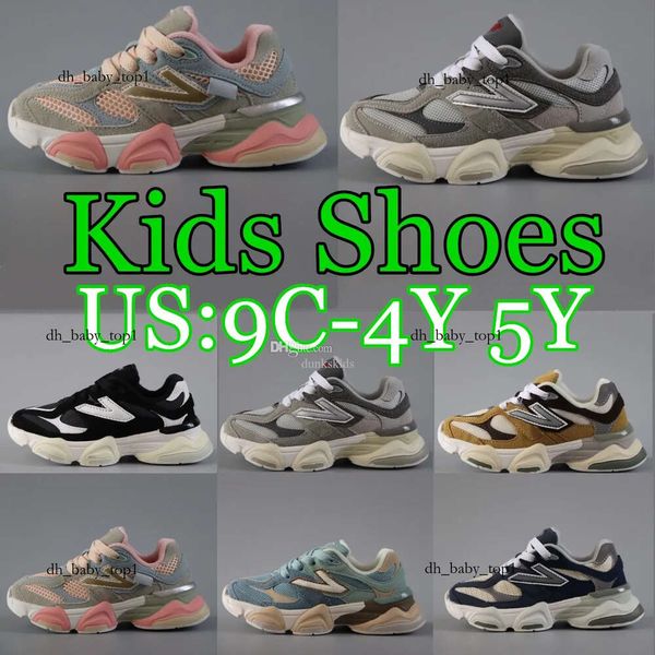 New Blances Kids Chaussures 9060 Running 4y 5y Toddler Sneakers Designer Boys Girls Shoe Runner Sea Salt Workwear Rain Cloud Grey Black White 2900 NEE Balance