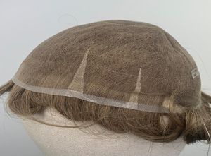 Nieuwe Blonde Menselijk Haar Toupetje voor Mannen Indian Remy Haarvervangingssysteem 6 Inch Krullend Zwitsers Kant Men039s Toupet Haarstukje 20208429846