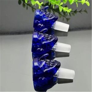 Nuevo bulbo de vidrio de nariz azul Bongs de vidrio Quemador de aceite Tubería de agua de vidrio Plataformas petroleras Fumar Ri