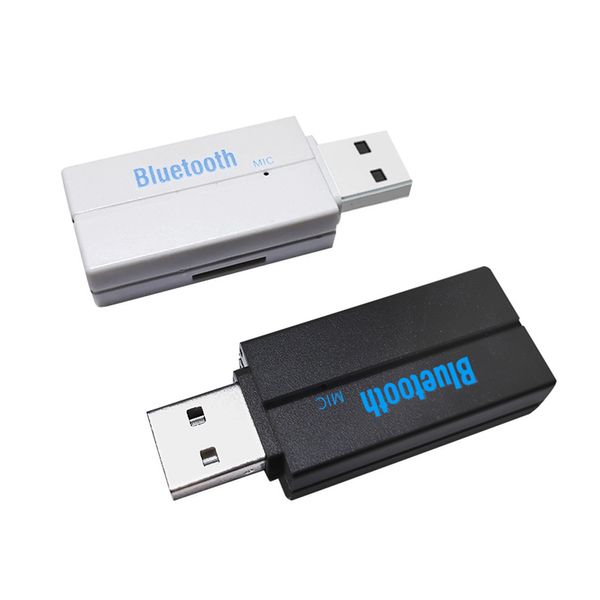 Nuevo Bluetooth 4.2 USB Inalámbrico Bluetooth Receptor 3.5mm Adaptador de audio Jack AUX Lector de tarjetas TF Llamada de micrófono manos libres para kit de coche Radio