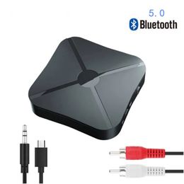 Nuevo Bluetooth 5.0 Receptor Transmisor 2 en 1 Audio Música Adaptador inalámbrico ESTEREO Con Jack Aux de 3.5 mm de CAR TV MP3 PC-