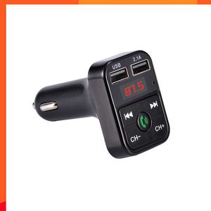 Nouvelle voiture Bluetooth compatible avec la carte de transmission audio sans fil 5.0 FM MP3 2.1A Accès à la carte de chargement USB double