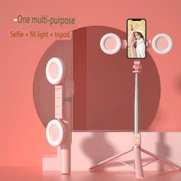 Nuevo Bluetooth Selfie Stick Teléfono móvil en vivo Stand Bluetooth Auto-Timer Telescópico Integrado