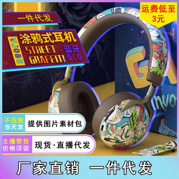 Nuevo Bluetooth Wireless Sports Running Modelo privado de los auriculares China-Chic Graffiti