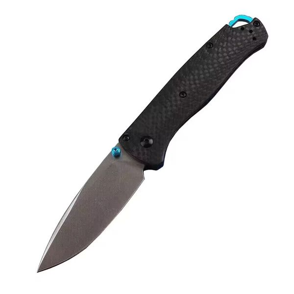 Nuevo BM 535 Cuchillo plegable de bolsillo S30V Punto de caída Hoja de lavado de piedra Mango de fibra de carbono Acampar al aire libre Senderismo Carpeta EDC Cuchillos de regalo con bolsa de nylon