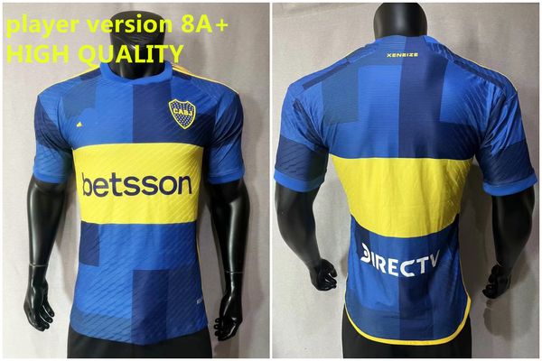 nouveau Boca Betsson football CABJ exclusivité maillots de football classiques de haute qualité version joueur maison manches courtes hommes chemise de fUtball vêtements de football