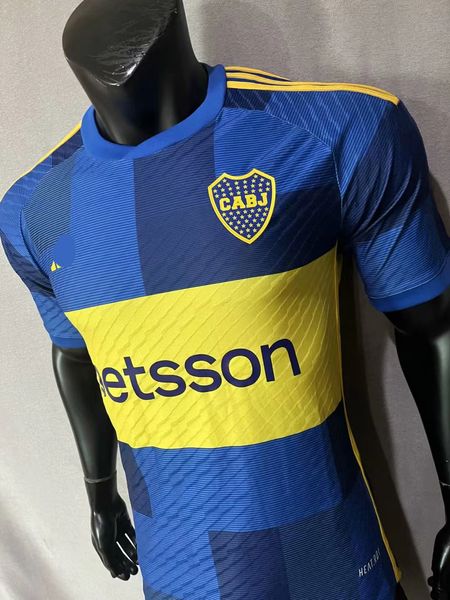 Boca Betsson Football CABJ Exclusivité Classic Soccer Jerseys Haute Qualité Player Version Accueil Manches Courtes Hommes Futball Chemise Soccer Wear 2023 2024