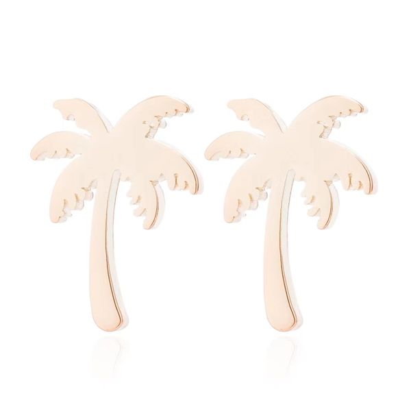 Nuovo set di ornamenti bohémien per albero di cocco con orecchini a foglia e collana in tre pezzi