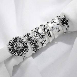 Nieuwe Boheemse modester Sunflower Ring Set