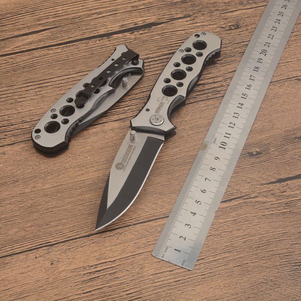 NUEVO Cuchillo plegable Boker Táctico Asistido Apertura rápida 3CR13 Hoja de punto de caída Mango de aluminio Cuchillos de apertura rápida Herramienta EDC de caza para acampar al aire libre